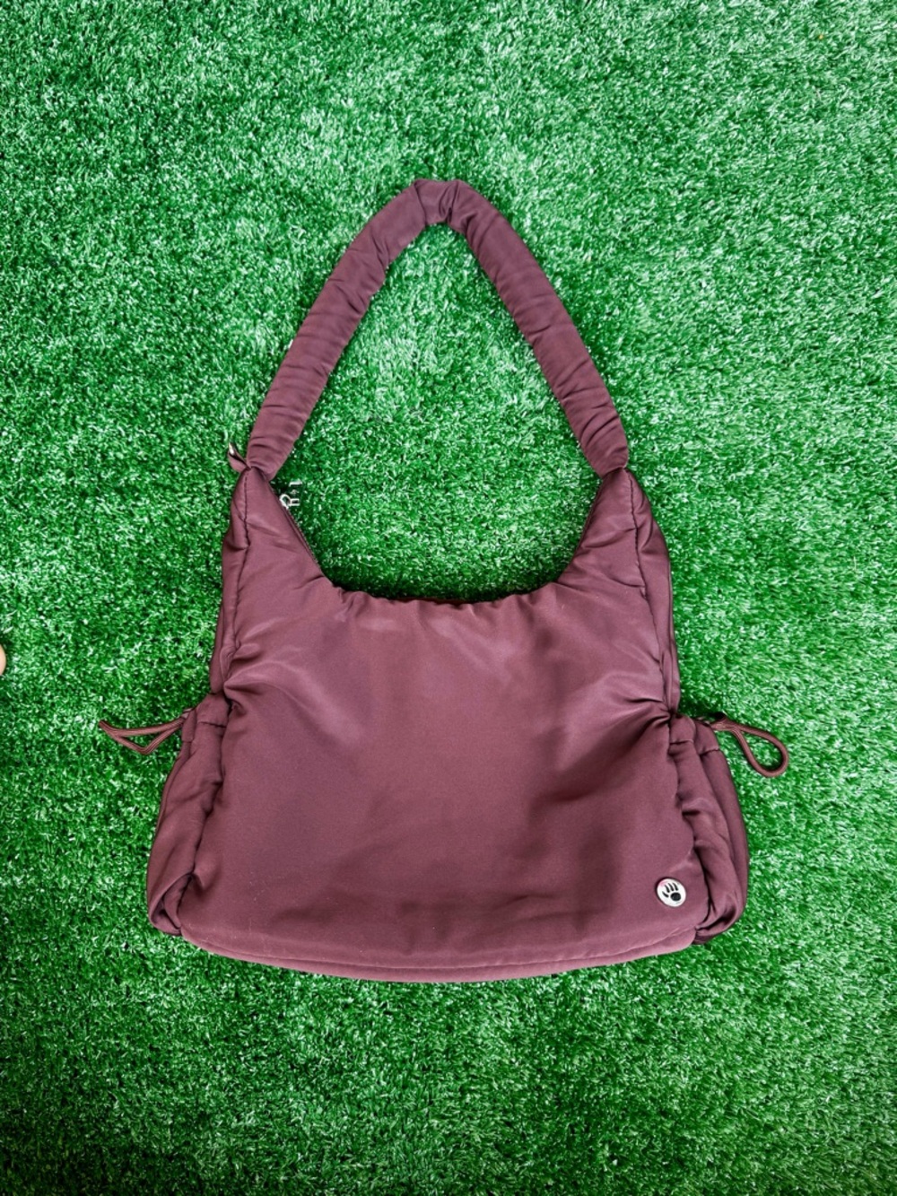BearPaw Burgundy Padded Shoulder Bag